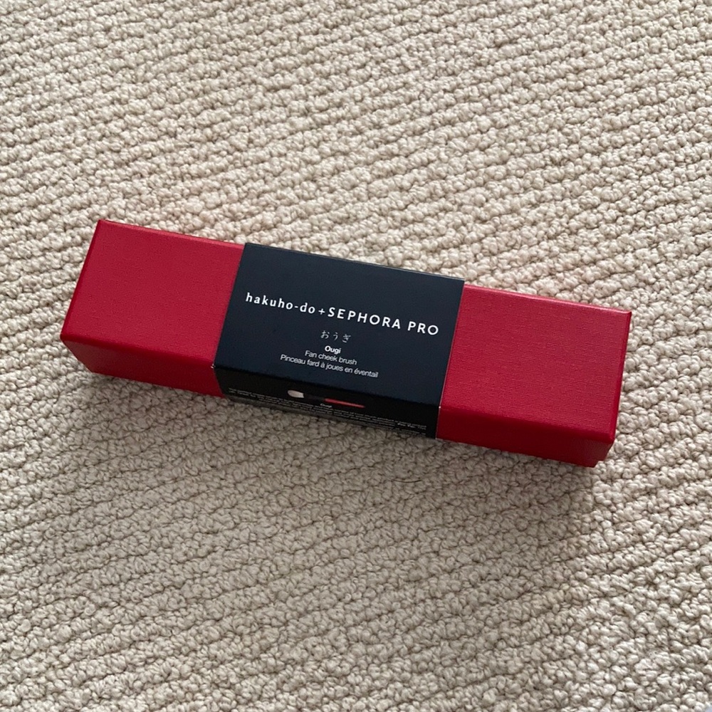 NEW hakuho-do + Sephora PRO Collection Ougi Fan Cheek Brush Limited Release NIB